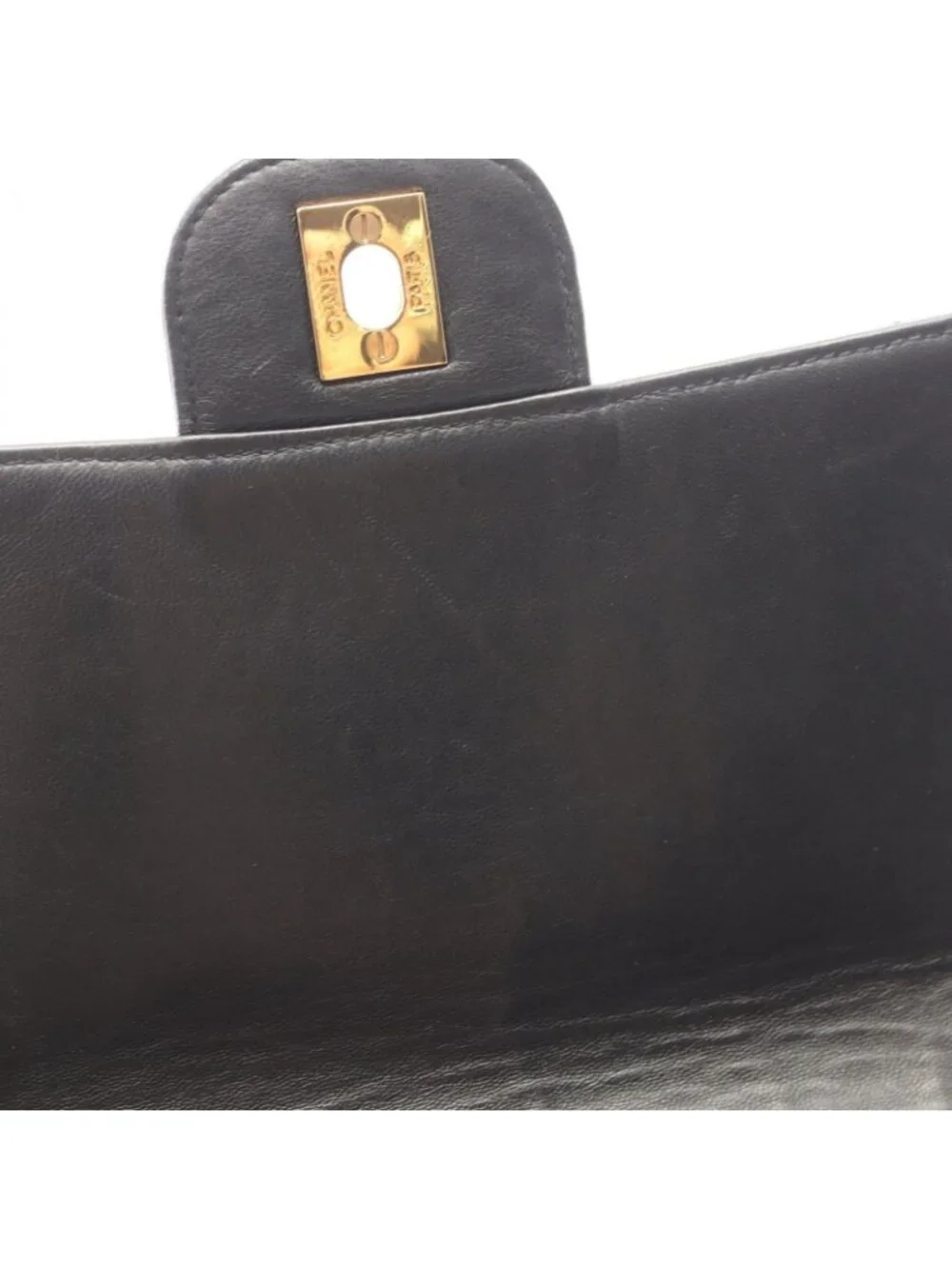 Chanel Shoulder Bag Mademoiselle Black Lambskin Chain